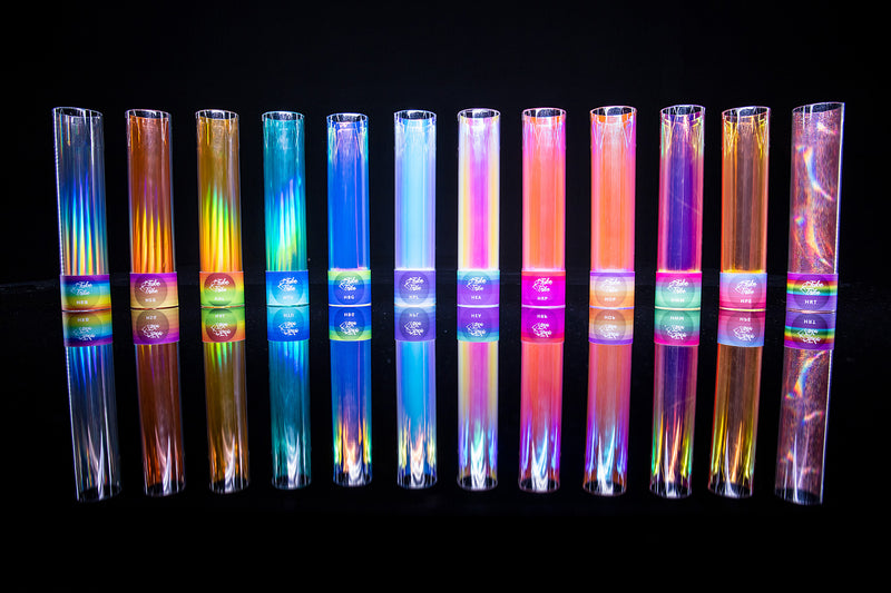 Small holographic tubes - 12 colors!
