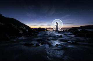 Six light-painting tubes - for the blue hour
