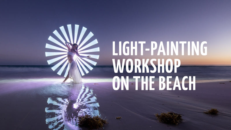 34-minutes light-painting workshop at the beach (Episode 145)