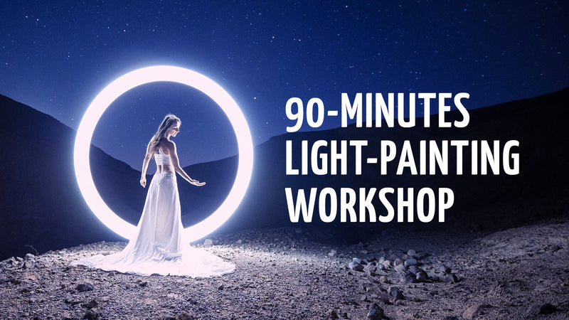 90-minutes tube light-painting workshop in the dust and rocks! (Episode 160)